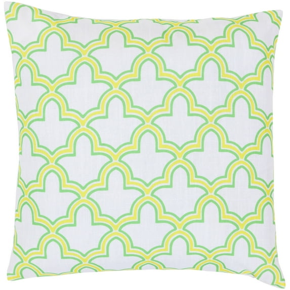 Surya Surya Pillows Area Rug FF050 Chartreuse Yellow Lattice Scales 18" x 18" Square