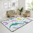 thumbnail image 4 of SKYSONIC Area Rug Cute Funny Dinosaurs Rainbows Nursery Rug Floor Mat Kids Playing Mat for Living Room Bedroom, 72x48 in, 4 of 6