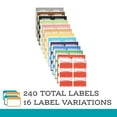 thumbnail image 6 of Pen+Gear Moving Labels, 16 Room Variations, 2 in x 3 in Labels, 240 Total Color Coded Labels, Multi-color, 6 of 8