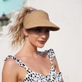 thumbnail image 2 of Sombrero para el sol para mujer con ala grande, gorra con visera plegable, sombrero de paja para verano, protección solar, sombrero deportivo para playa, gorra de verano para playa, golf, 2 of 7