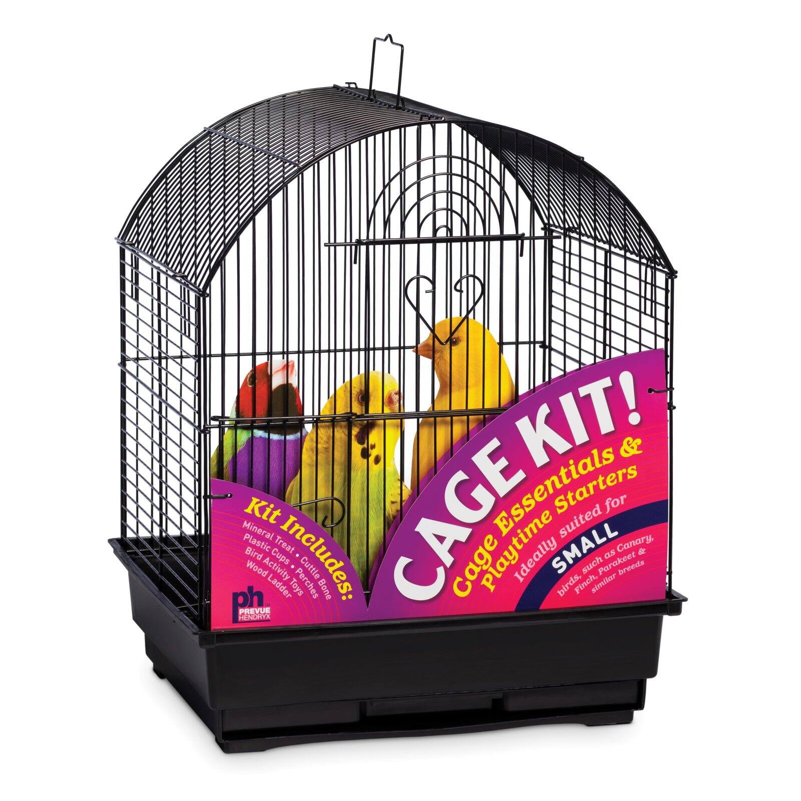 Prevue Pet Products Round Top Bird Cage Kit - Black - Walmart.com