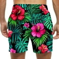thumbnail image 4 of QATAINLAV Summer Tropical Swim Trunks for Men Big and Tall Casual Board Shorts Vacation Quick Dry Drawstring Elastic Waist Beach Shorts with Pockets Multicolor M, 4 of 7
