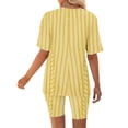 thumbnail image 6 of PIWHJQK Women 2 Piece Tops Shorts Set Loungewear Set Women's Fashion V Neck Short Sleeve Print Casual Top and Shorts Set Outfits Set, 6 of 6