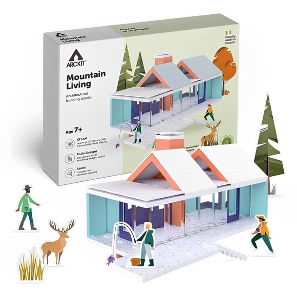 Arckit Mountain Living Building Blocks Kit, STEM Educational Toy, Miniature House Kit Model House, Architecture for Kids, Unique Gift for Adults & Kids
