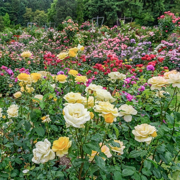 Rainbow of Roses Landscape Assortment, Dormant Bare Root Starter Rose Bushes, 5 Plants per Offer