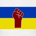 thumbnail image 3 of CafePress - Ukrainian Flag With Fist T Shirt - Light T-Shirt Kids XS-XL, 3 of 4