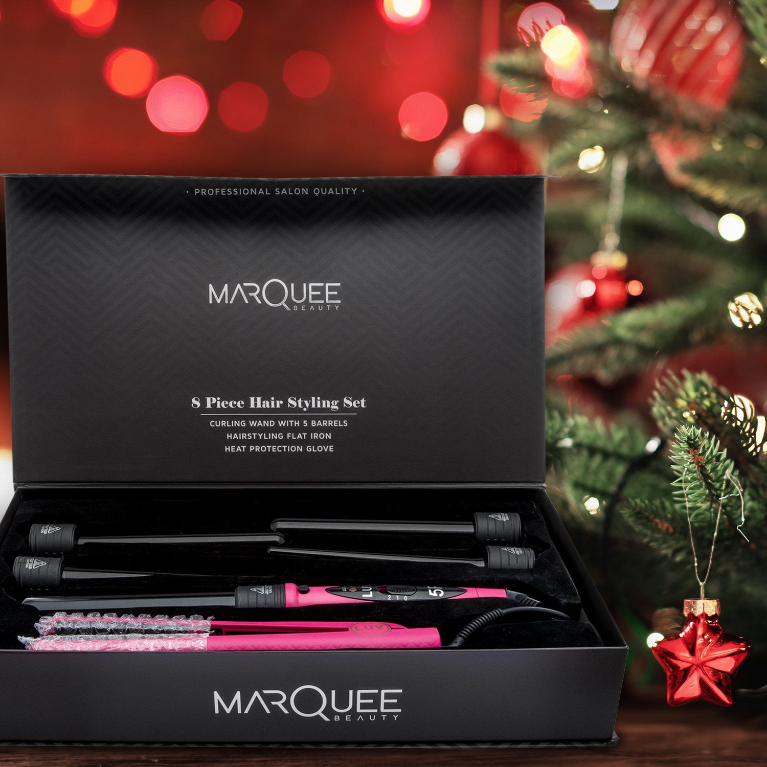 Marquee Beauty Professional Salon 8 Piece Flat And Curling Iron