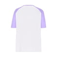 thumbnail image 4 of BOMYJESK Shirts for Women Short Sleeve Henley V-Neck Color Block Tunic Tops Dressy Casual Loose Basic Tops 2026 Summer Trendy Button Tee Blouse White M, 4 of 5