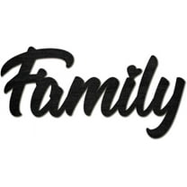 Family Wood Cut Decor Laser Cut Sign Wooden Door Sign Wall Hanging Decoration Unfinished Color New House Door Display Gift Black 5.9x11.9 Inch