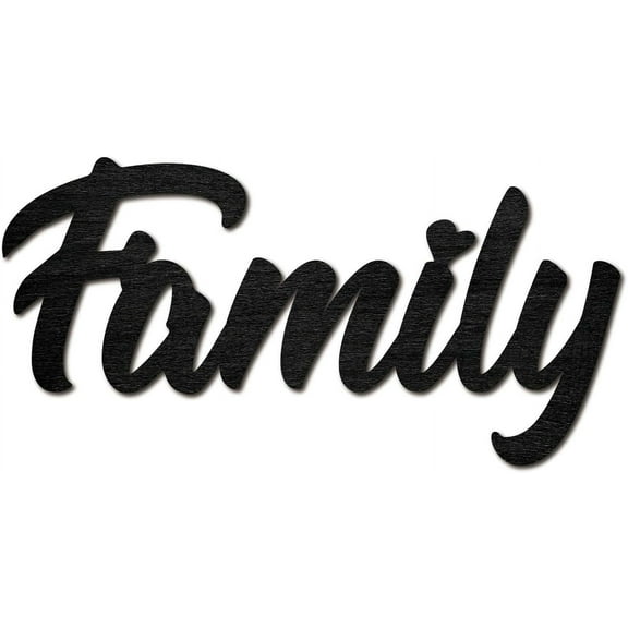 Family Wood Cut Decor Laser Cut Sign Wooden Door Sign Wall Hanging Decoration Unfinished Color New House Door Display Gift Black 5.9x11.9 Inch