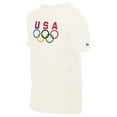 thumbnail image 2 of Men's-New Era  Cream Team USA 5 Rings Chrome T-Shirt, 2 of 5