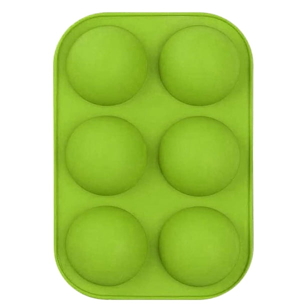 Yuarrent Moldes de silicona para jabón de media esfera, utensilios para hornear, utensilios para decoración de tortas con pudín, molde para Fondant de Herramientas y accesorios para hornear Verde Yuarrent HA002563-01