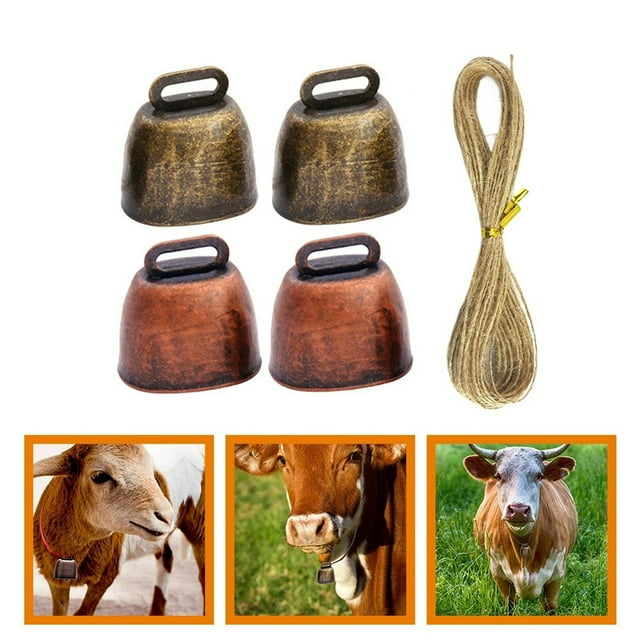 Pet Supplies Metal With Rope Retro Loss Cow Sheep And Cow Festival Small Toy