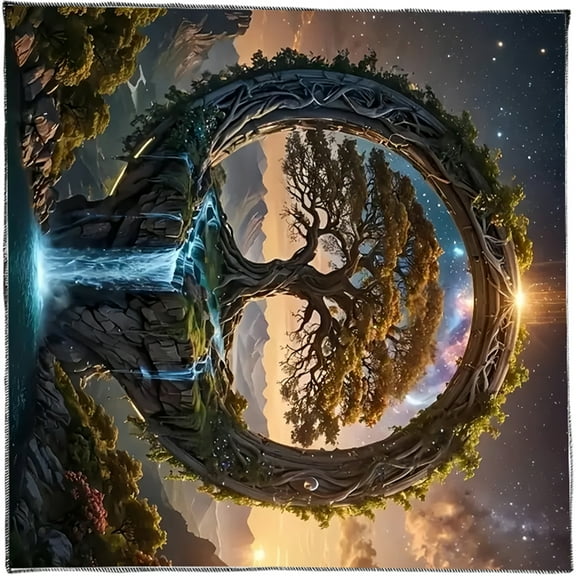 CIYISON Tarots Tablecloth Tapestry Tree Waterfall Altars Cloth Witchcrafts Supplies