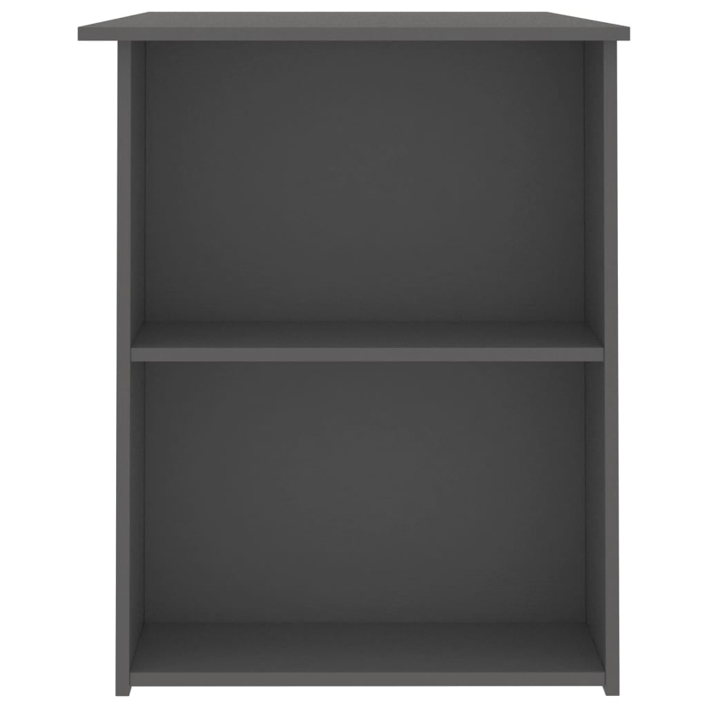 Kepooman Modern Computer Desk, Small Study Writing Desk with Two Storage Shelves, Gray Kepooman Modern Computer Desk, Small Study Writing Desk with Two Storage Shelves, Gray