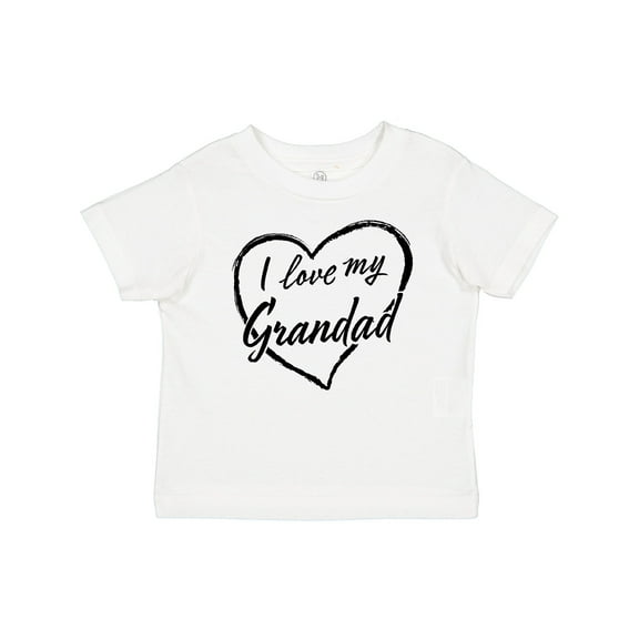 Inktastic I Love My Grandad in Black Chalk Heart Boys or Girls Baby T-Shirt