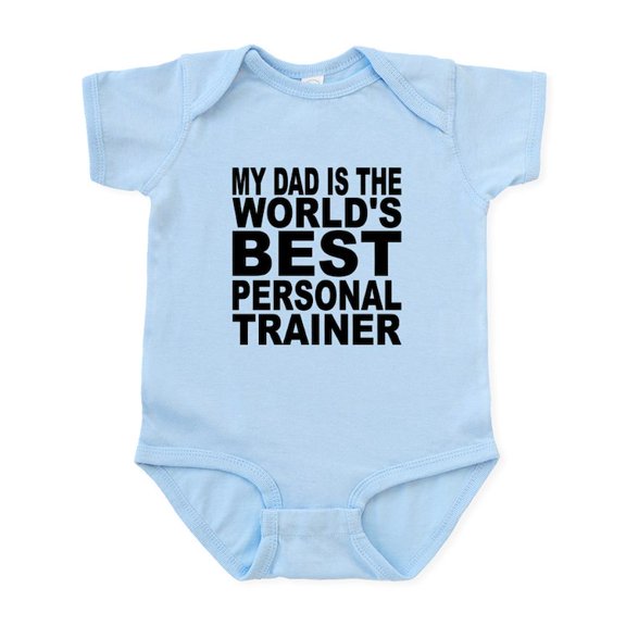 CafePress - My Dad Is The Worlds Best Personal Trainer Body Su - Baby Light Bodysuit, Size Newborn - 24 Months