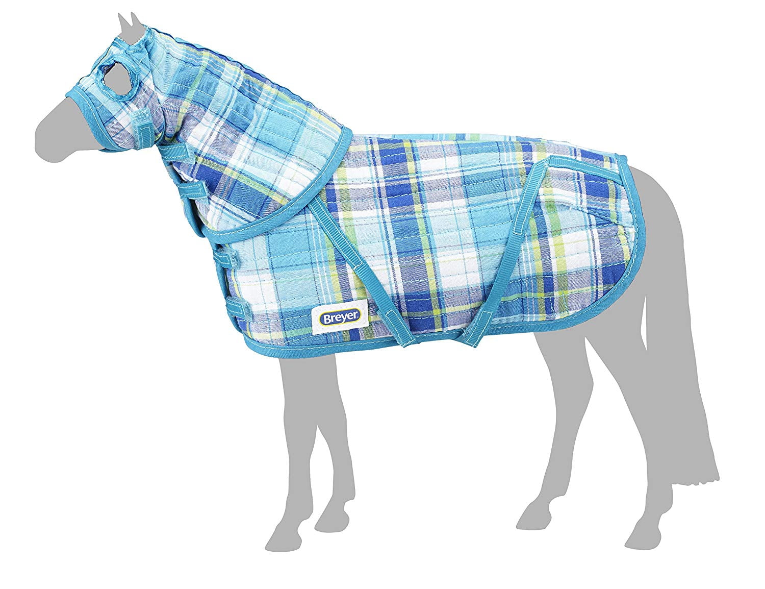 Traditional Quilted Blanket and Hood Horse Toy Accessory Set (19 Scale