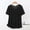 Black, variant on Jamicy Women's Pajama Tops Short Sleeved Base Shirt Thin T-Shirt Pajamas Sleep Shirts for Women, Solid Color Round Neck
