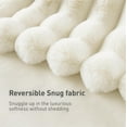 thumbnail image 3 of Hyde Lane Ultra Soft Faux Rabbit Fur Throw Blanket, Warm Plush Striped Blankets Twin Size – Luxury Home Decor, Fluffy Throws for Couch, Chair, Sofa, 750GSM (Cream, 60"x80"), 3 of 15