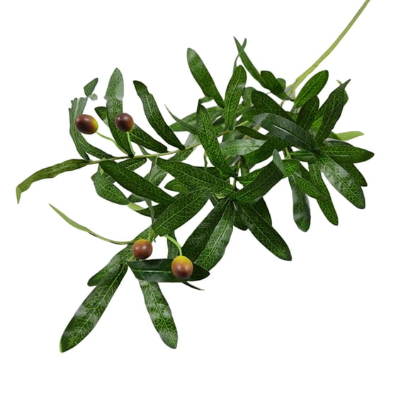 36Inch Faux Olive Leaves Stems,Artificial Olive Tree Branches,Fake Plants,Greenery Stems,Eucalyptus Stems,Green Leaves for Centerpieces Decoration,Home Decor,Coffee Table Decor