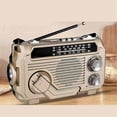 thumbnail image 3 of FM AM SW Radio Solar Charging Emergency Radios Receiver Gold, 3 of 5