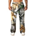 thumbnail image 6 of GrmtClth Mens All Over Camo Print Sweatpants Loose Wide Leg Silhouette Adjustable Elastic Waist Daily Casual Outdoor Jogger Trousers Bronze 2XL, 6 of 8