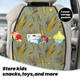 thumbnail image 5 of Naloa Cartoon Corn and Wheat 2Pcs Anti-Kick Back Seat Cover Kick Mat, Car Seat Protector with 3 Storage Pockets, 5 of 8
