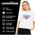 thumbnail image 5 of Superman Flying Stripes Women's Boxy Cropped T-Shirt Casual Graphic Tee, 5 of 6