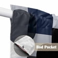 thumbnail image 2 of Navy Blue Black Kitchen Window Curtains, Swag Curtains Valance for Bedroom Living Room Bathroom, Art Modern Abstract Geometric Rod Pocket Window Treatment Curtain Block Drapes 2 Panels 36"x36", 2 of 9