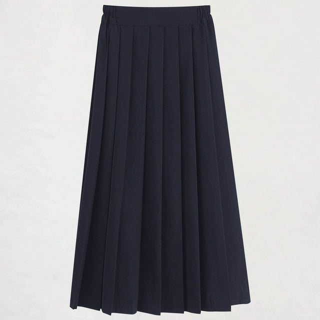 Cowsor Jupe Uniforme JK pour Femmes/filles Taille Élastique Jupe Plissée Classique