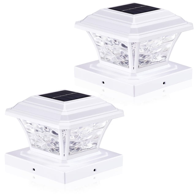 Luces solares tipo poste AEFRELEOHT, blanco cálido, RGB, 9 colores, 20 lúmenes