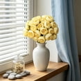 thumbnail image 6 of Artificial Peony Bouquet 27 Heads Faux Silk Flowers in Raffia Wrap Realistic Fake Peonies for Home Decor Vase Flowers for Living Room Table Centerpiece Wedding Farmhouse 1PCS, 6 of 6