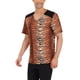 thumbnail image 4 of Camiseta de hombre con estampado de leopardo INSPIRE CHIC, cuello en V, mangas cortas, L, estampado de tigre, 4 of 6