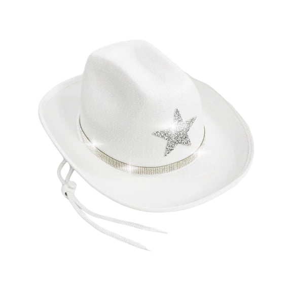 Glow Rhinestone Cowboy Hats for Boys Girls, Lightweight Western Headwear for Cosplay & Holiday