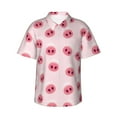 thumbnail image 2 of Picia Cute Pig Nose Gentle Cotton Regular Fit Short Sleeve Casual Hawaiian Shirt for Men-Medium, 2 of 9