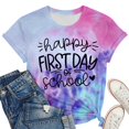 thumbnail image 3 of Trendfront Womens Back To School Graphic T Shirts Crewneck Short Sleeve Tie Dye First Day Of School Teacher Student Casual Tee Tops, 3 of 3