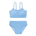 thumbnail image 3 of Esho Teenage Girls Summer Swimsuits, Little Girl Solid Bikinis Bathing Suit, 2 Pieces, Size 8-13 Years, 3 of 8