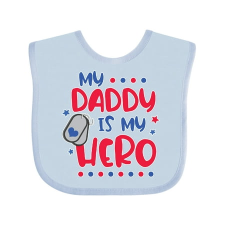 

Inktastic Memorial Day My Daddy is My Hero Gift Baby Boy or Baby Girl Bib