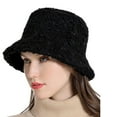 thumbnail image 2 of MEICHEN Bucket Hat for Women, Women Winter Bucket Hat Vintage Cloche Hats Warm Faux Wool Outdoor Fisherman Cap, Fall Winter Fashion Accessories, 2 of 4