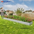 thumbnail image 4 of Vecukty 15x3x1 ft & 6x3x1 ft Raised Garden Beds (2-Pack) - Outdoor Metal Planter Box for Vegetables, Flowers, Herbs - Large Elevated Gardening Bed, Durable Steel Design, 4 of 11