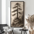 thumbnail image 3 of Large Framed Canvas Print Pine Tree Wall Art Rustic Farmhouse Decorative for Living room Bedroom - 60"x30" Black Frame, 3 of 6
