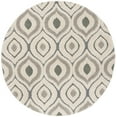 thumbnail image 2 of SAFAVIEH Florida Declan Geometric Swirls Shag Area Rug, Cream/Light Blue, 6'7" Round, 2 of 7