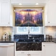 thumbnail image 5 of Yayeee Kitchen Curtains Tier Pair Light Filtering 27"x36" Rod Pocket Short Cafe Window Panel, Beautiful Mountain, 5 of 7