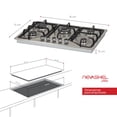 thumbnail image 2 of Estufa Empotrable Nevashel Parrilla a Gas 5 Quemadores AD-15 Plata y Negro, 2 of 7