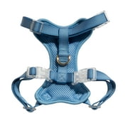 Oodles Blue Tart Cherries Quilted Adjustable Dog Harness, Small