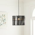 thumbnail image 2 of SAFAVIEH Valley A19 Black Rattan Pendant Light with Black Shade, 2 of 11