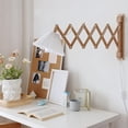 thumbnail image 1 of Lampe Murale Rétro en Bois avec Interrupteur, Bras Télescopique Réglable, Lampe de Chevet Extensible, Lampe de Lecture Murale Flexible, Abat-Jour en Tissu E27 Éclairage Mural Industriel pour Chambre, 1 of 1