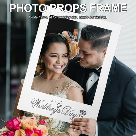 Worgeous  Diy Photo Frame Prop Wedding Booth Props Reception Happy Banner Office Baby