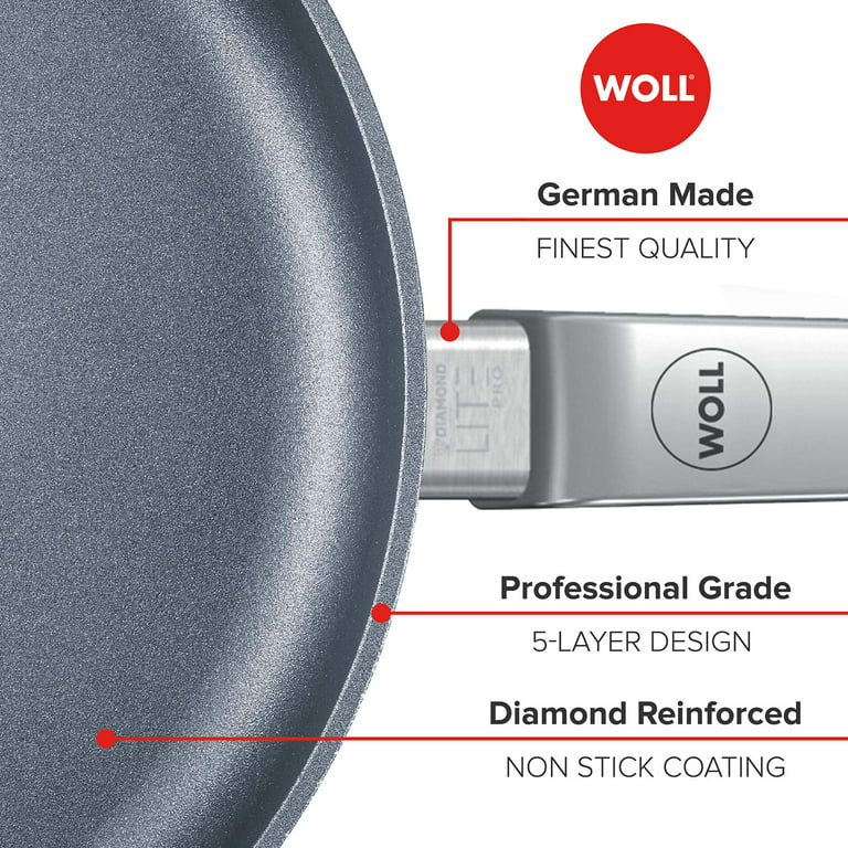 Deep Non Stick WOLL Frying Pan with Glass Lid